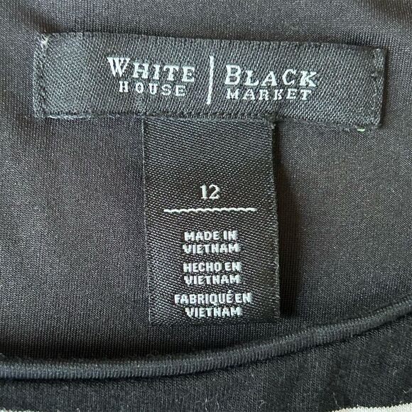 White House Black Market Women's Striped Sleeveless Dress Size 12 - Picture 2 of 7